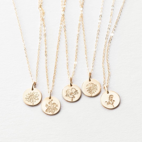 Lily May Birth Flower Engraved Dainty GiftNecklace - Picture 13 of 16